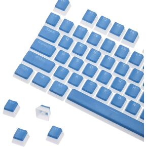 MECCANIXITY 108 Keys PBT Pudding Keycaps Set OEM Profile Double Shot for Mechanical Keyboard Layout, Turquoise Blue