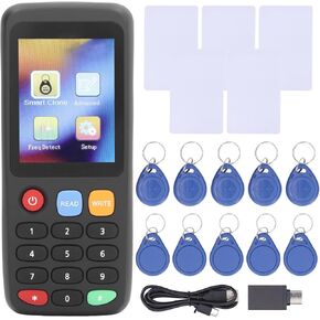 X7 NFC قارئ بطاقات، قارئ بطاقات RFID ناسخة ناسخة لبطاقات الهوية IC، البطاقة الذكية RFID ناسخة ID IC قارئ الكاتب شاشة ملونة كاملة عالية الدقة (5 أبازيم UID 5 بطاقات T5577 5 T5577 in Kuwait