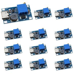 Haidong DC-DC Boost Converter Voltage Converter 2V-24V to 5V-28V 2A Adjustable Voltage Regulator 5V 9V 12V 24V Booster Power Module with Type-C Port -6PCS