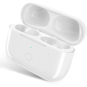 حافظة شحن لاسلكية بديلة لأجهزة AirPods Pro 1st/2nd - حافظة شاحن فقط مع مزامنة الاقتران، بطارية مدمجة 660 مللي أمبير في الساعة، لا تتضمن سماعات أذن، حجم قياسي، أبيض