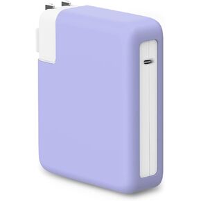 Soft Silicone Power Adapter Sleeve Case for 2021 2022 2023 MacBook Pro 16 inch A2485 M1 A2780 M2 A2991 M3 Chip Charger Protective Cover (140W), Gray