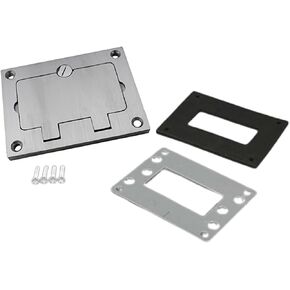 Legrand Wiremold 828GFITCAL OmniBox/Modulink Rectangular GFCI Cover Plate, Brushed Aluminim (1 Pack)