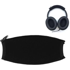 QC3 Headband Cover Replacement Headband Protector with Zippe for Bose SoundTrue AE2 OE1 OE2 QC3 Headphones Replacement Headband Cushion Pad Repair Parts/Easy DIY (Black + No Tool Needed)