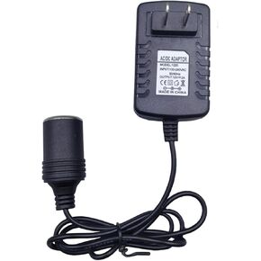 100-240V 12V 2A 24W AC to DC Converter, Portable Power Adapter Car Cigarette Lighter Socket, Auto Power Supply Transformer for Inflator Car Refrigerator and Other Car Devices