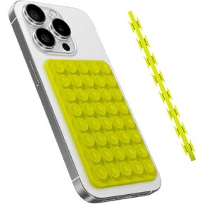 Silicone Suction Phone Case Mount - Universal Compatibility for iPhone & Android Devices - Hands-Free Accessory for Selfies & Tiktok Videos - Fun Fidget Toy Gift-Black