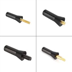 Car Radio Antenna, 3.5cm Carbon Fiber Screw Aluminum Car Antenna Car Short Decoration Antenna Aerial Universal Replacement