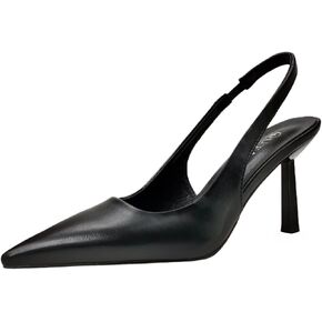 Women's Slingback Closed Pointed Toe Slip-on Kitten High Heel Casual Sexy Sandals Party Dress Pump Black Pink Shoes