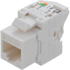 NavePoint CAT6A Unshielded Toolless Keystone Jack 15 Pack, White