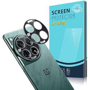 [2 Pack Camera Lens protector for OnePlus 12 5G tempered glass Full Coverage,Case Friendly No-Bubble High Definition [Easy Installation]
