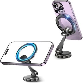 REYGEAK for Magsafe Car Mount، حامل هاتف مغناطيسي للوحة السيارة، حامل هاتف يدور 360 درجة بدون استخدام اليدين، حامل سيارة مغناطيسي لهاتف iPhone 15 14 13 12 Pro Max Plus Mini MagSafe in Kuwait