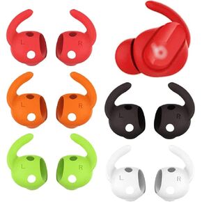 BLUEWALL Sport Earhooks Compatible with Beats Studio Buds, Soft Silicone Anti-Slip Eartips Replacement Adapter Sport Ear Hooks Compatible with Beats Studio Buds 5 Pairs 5 Color
