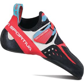 La Sportiva Womens Solution Comp Rock Climbing Shoes, Hibiscus/Malibu Blue, 7.5