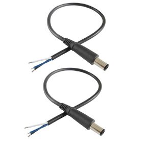 2Pcs DC Power Adapter Cord Tip 7.4mm x 5.0mm Male Plug Connector Adapter Pigtail Cable for DELL HP Laptop Power Adapter Replacement 30cm