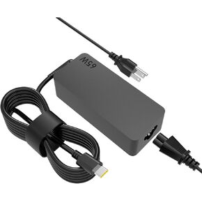 65W ThinkPad Charger fit for Lenovo ThinkPad T14 T14s T15 T16 L13 L14 L15 E14 E15 E16 T480 T490 X13 X12 Gen 1 2 3 4, K14 P51s P52s P53s P43s C14 C13 X1 2-in-1 Gen 9 Chromebook(with 45w Laptop)