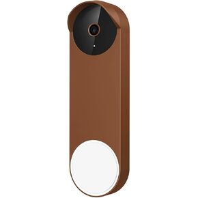 Compatible with Google Nest Doorbell (Battery) Silicone Case Cover Skin, Waterproof Silicone Doorbell Camera Protector Cover Accessories for Google Nest Doorbell, Black