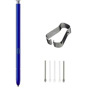 قلم Galaxy Note 10 Stylus S بديل لجهاز Samsung Galaxy Note 10 Note 10 Plus Note 10+ 5G Stylus Pen مع نصائح/أطراف (بدون بلوتوث) (فضي/متوهج)