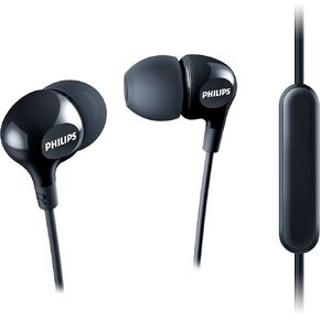 PHILIPS Big Bass in Ear Headphones with Mic - Black (SHE3555BK/27)