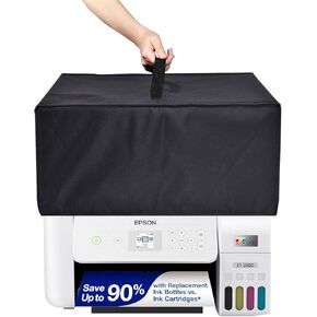 Printer Dust Cover Heavy Duty Anti-Static Waterproof Printer Protective Cover for Epson EcoTank ET-2800/ET-2400/ET-2850 Wireless Color All-in-One Printer Printer Case (15.7"D×15.4"W×6.7"H)