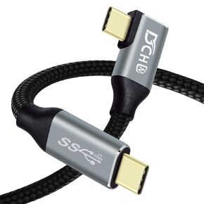 DCHAV 1.5ft 100W USB C to USB C Cable Male to Female 4K Video Output 10Gbps Data Transfer 3.1 Gen 2 PD 20V 5A Fast Charging Type C to Type C Monitor Cord Nylon Braided for Laptop Phone Tablet in Saudi Arabia