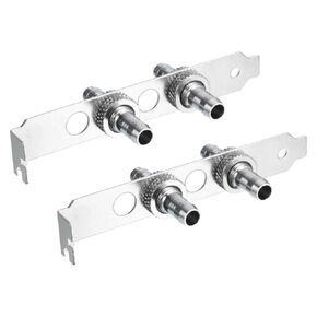 MECCANIXITY Hose Connector Water Cooling Connector Fitting 7/16" for Computer Water Cooling Hose ID 9.5mm with PCI-E Baffle 2Pcs