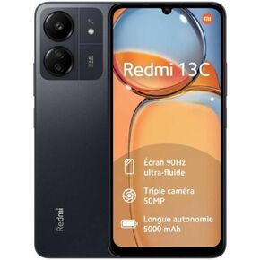 Redmi Xiaomi 13C 4G LTE (256GB + 8GB) Factory Unlocked Global ROM GSM 6.74" 50MP Triple Camera (Tello Mint & Global) + Free Fast Car Charger (Midnight Black Global ROM)