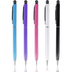 قلم حبر جاف 2 في 1 لجهاز iPad والكمبيوتر اللوحي وiPhone وKindle وSamsung وأجهزة أخرى تعمل باللمس، 5 عبوات in Kuwait