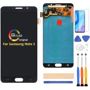 A-MIND Screen Replacement for Samsung Galaxy Note 5 N920 SM-N920A N920i N920P N920T N920V 5.7inch Touch Screen Digitizer LCD Display Assembly Repair Kits,with Screen Protector+Tools (Blue)