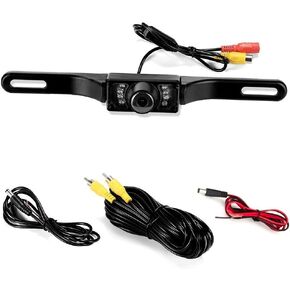 Car Backup Camera Car Rear View Camera,License Plate Reverse Backup Camera Waterproof High Definition 170°Wide Viewing Angle with 7 Infrared Night Vision LED