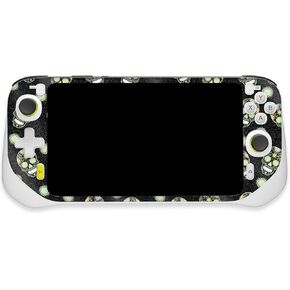 MightySkins Glossy Glitter Skin Compatible with Logitech G Cloud Gaming Handheld - Nighttime Skulls | Protective, Durable High-Gloss Glitter Finish | Easy to Apply | Made in The USA