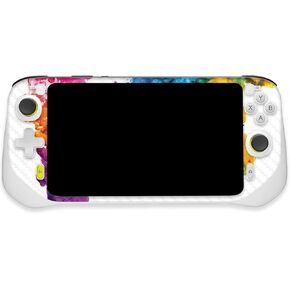 MightySkins Carbon Fiber Skin Compatible with Logitech G Cloud Gaming Handheld - Aqua Paint | Protective, Durable Textured Carbon Fiber Finish | Easy to Apply | Made in The USA