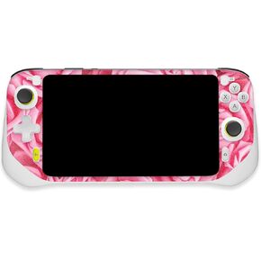 MightySkins Glossy Glitter Skin Compatible with Logitech G Cloud Gaming Handheld - Super Pink Roses | Protective, Durable High-Gloss Glitter Finish | Easy to Apply | Made in The USA