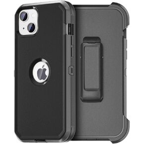 AICase for iPhone 14 Case/iPhone 13 Case,Heavy Duty Drop Protection Full Body Rugged Shockproof Military Protective Tough Durable Cover for iPhone 14/iPhone 13 6.1"_7 Black
