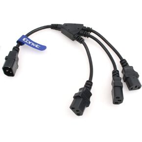 Eonvic Y Splitter Power Cable IEC 320 C14 Male to 3 x C13 Female