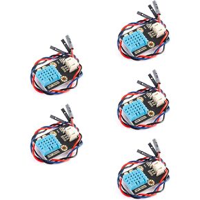 5pcs DHT11 Temperature Humidity Sensor Module - Digital Temperature Humidity Sensor with Dupont Wires, 3.3V-5V, 20%-95% Humidity Measure Range, -4-140℉ Temperature Measure Range in Kuwait
