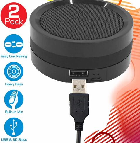 Maxell High Fidelity True Wireless Twin Speakers, Bluetooth 5.0, 6HRS of Playtime Per Speaker, Rubberized in Saudi Arabia