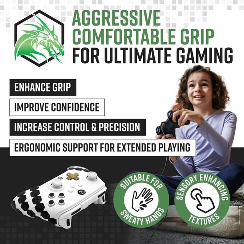 Universal Controller Grips, 18 Pcs Black Textured Non-Slip Rubber for Xbox, PS4 & PS5 Controller Grip Tape, Perfectly Fit to Any Handles, Sweat Resistant to Enhance Gaming Control, 1 Pack in Saudi Arabia
