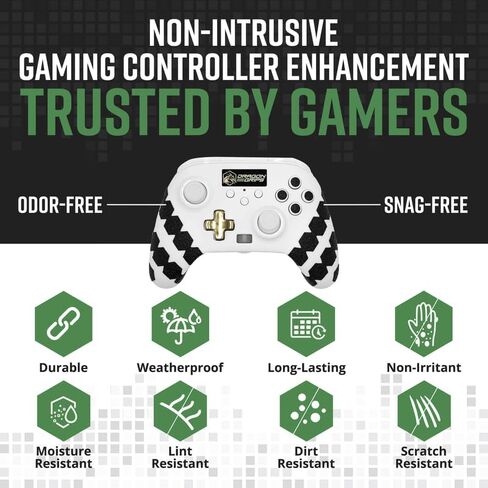 Universal Controller Grips, 18 Pcs Black Textured Non-Slip Rubber for Xbox, PS4 & PS5 Controller Grip Tape, Perfectly Fit to Any Handles, Sweat Resistant to Enhance Gaming Control, 1 Pack in Saudi Arabia