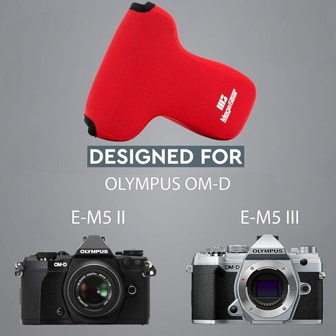حقيبة كاميرا MegaGear Olympus OM-D E-M5 Mark II مقاس 12-40 ملم من مادة النيوبرين خفيفة للغاية، مع حلقة تسلق - رمادي - MG1197 in Saudi Arabia
