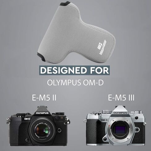 حقيبة كاميرا MegaGear Olympus OM-D E-M5 Mark II مقاس 12-40 ملم من مادة النيوبرين خفيفة للغاية، مع حلقة تسلق - رمادي - MG1197 in Saudi Arabia