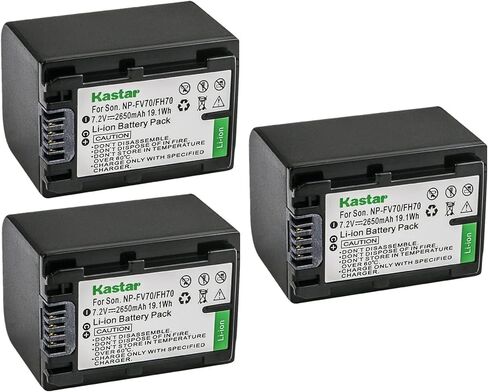 Kastar 4-Pack NP-FH70 Battery Replacement for Sony NP-FH30 NP-FH40 NP-FH50 NP-FH60 NP-FH70 NP-FH90 NP-FH100 Battery, Sony AC-VQH10 BC-TRV BCTRV BC-VH1 Charger in Saudi Arabia