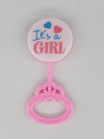12X Baby Shower Favors Party Decoration It's a Girl & It's a Boy Mini Rattles (Pink Mini Rattle) in Saudi Arabia