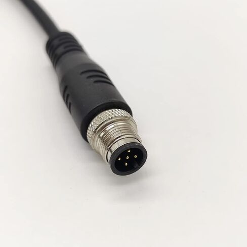 6.56ft M12 5 Pins Male Connector Cable, A Code Straight Aviation Plug Electrical Cable PVC Industrial Molded Unshielded Cable 2M AWG22（2 Meter） in Saudi Arabia
