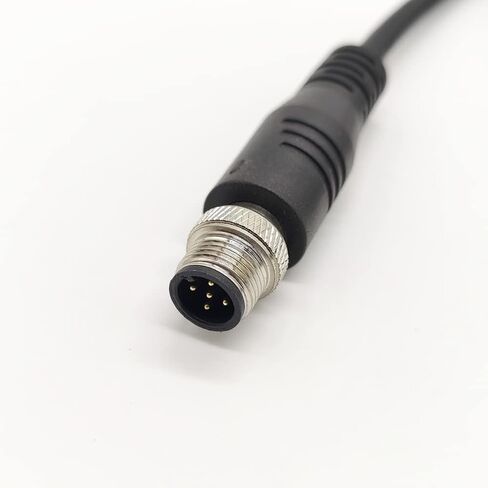 6.56ft M12 5 Pins Male Connector Cable, A Code Straight Aviation Plug Electrical Cable PVC Industrial Molded Unshielded Cable 2M AWG22（2 Meter） in Saudi Arabia