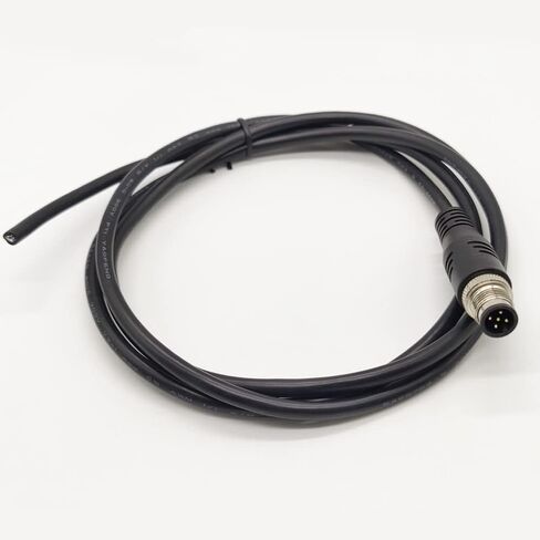 6.56ft M12 5 Pins Male Connector Cable, A Code Straight Aviation Plug Electrical Cable PVC Industrial Molded Unshielded Cable 2M AWG22（2 Meter） in Saudi Arabia