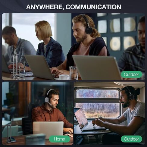 Yealink BH76 with Charging Stand Wireless Bluetooth Headset for Work, Business Active Noise Cancelling Headset with 5X Microphone, Teams Certified Headset for Computer Mobile, up to 35h Talking, ANC in Saudi Arabia