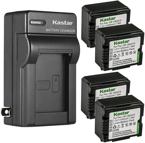 بطارية Kastar قطعتين وشاحن حائط تيار متردد بديل لبطارية باناسونيك VW-VBG070، باناسونيك SDR-H60، SDR-H60S، SDR-H60P، SDR-H68GK، SDR-H79، SDR-H79K، SDR-H79P، SDR-H80، كاميرا SDR-H80A، كاميرا SDR-H80K in Saudi Arabia
