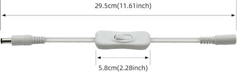 2pcs, DC 5.5 x 2.5mm, DC Switch, LED Strip Connector, LED Light Adapter Connector, Black in Saudi Arabia