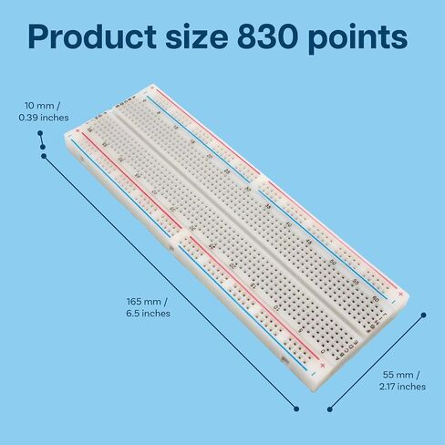 MMOBIEL 3 قطع لوحة دوائر نموذجية للوحة PCB بدون لحام - 3x400 نقطة - متوافقة مع DIY Arduino، Raspberry Pi 2/3 / 4/5 Projects Proto Shield Distribution - كتل التوصيل in Saudi Arabia