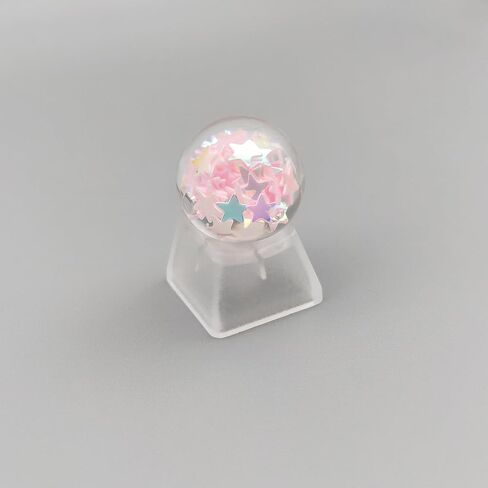 Personalized Crystal Ball Keycap Handmade OEM Profile Keycap Base DIY Custom ESC Backlit Keycap for Mechanical Keyboard MX Switch (Star) in Saudi Arabia