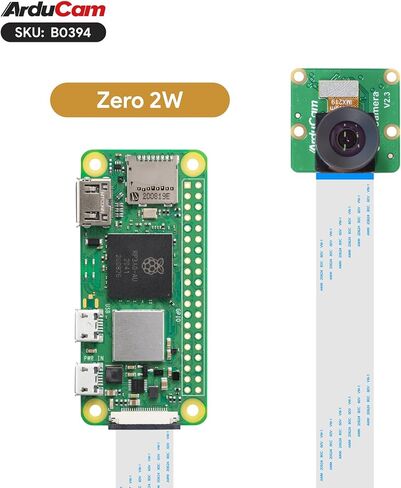 وحدة كاميرا Arducam 8MP IMX219 لـ Raspberry Pi، مع تشويه منخفض 105 درجة (D) عدسة FOV M12، متوافقة مع Raspberry Pi 5، 4 Model B، Pi 3/3B+، Pi Zero 2W والمزيد in Kuwait